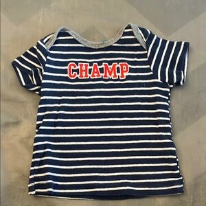 Carter's Blue and Red Short Sleeve Tee with Bold Print